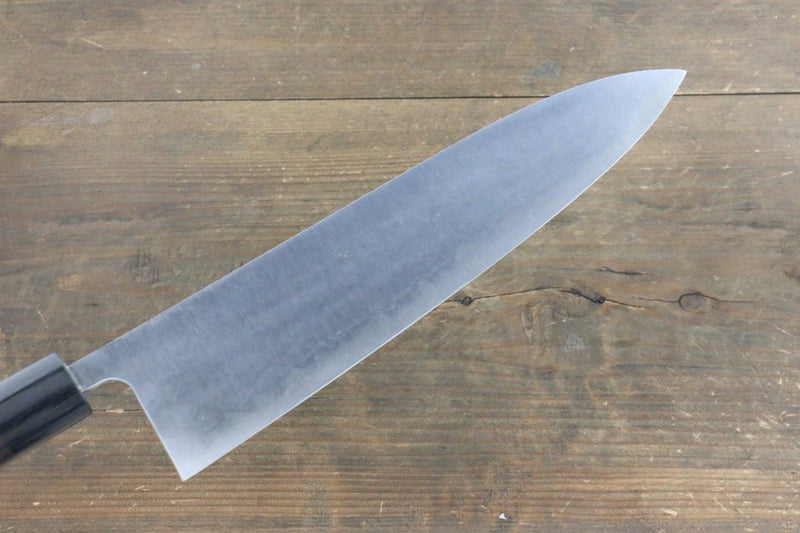 Shungo Ogata Acero Blanco No.2 Damasco Gyuto  240mm Mango de Shitan - Japanny-SP