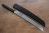 Sakai Takayuki Zangetsu Acero Blanco No.1 Sakimaru Yanagiba  330mm Mango de Madera de ebano  con Funda - Japanny-SP