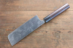 Shungo Ogata Acero Blanco No.2 Damasco Nakiri  165mm Mango de Shitan - Japanny-SP