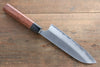 Seisuke Acero Blanco Terminado Migaki Santoku  165mm Mango de Honduras - Japanny-SP