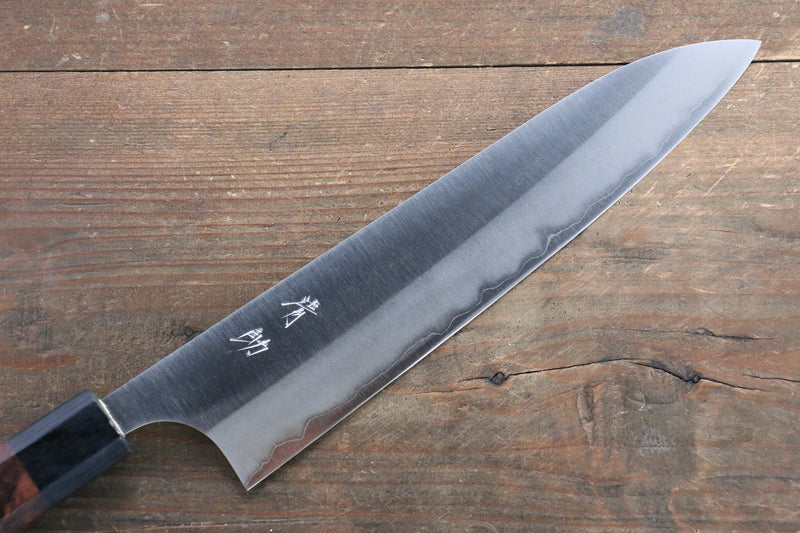 Seisuke Acero Blanco Terminado Migaki Gyuto  210mm Mango de Honduras - Japanny-SP