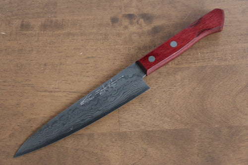 Nao Yamamoto VG10 Damasco Petty-Utilitario  150mm Mango de Madera de pakka roja - Japanny-SP