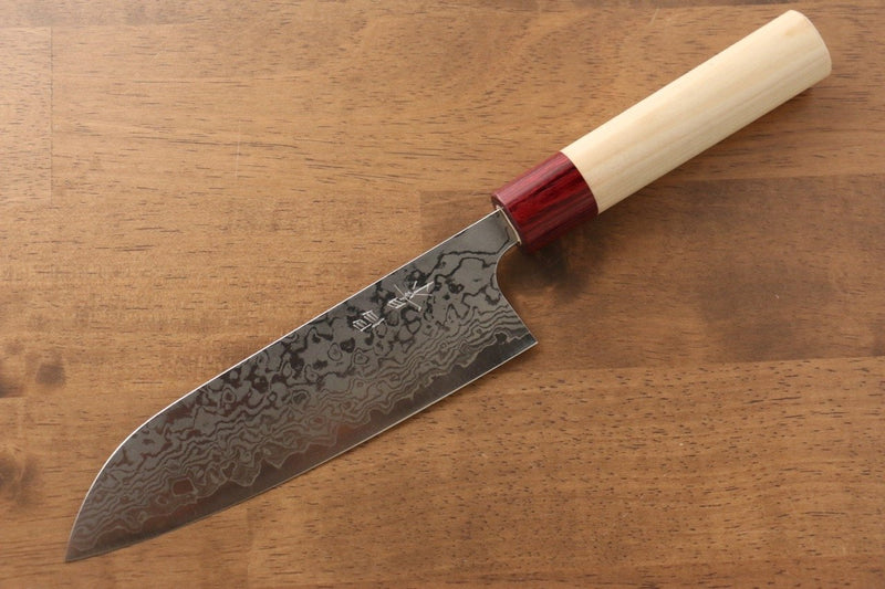 Masakage Kiri VG10 Damasco Santoku  170mm Mango de Magnolia - Japanny-SP