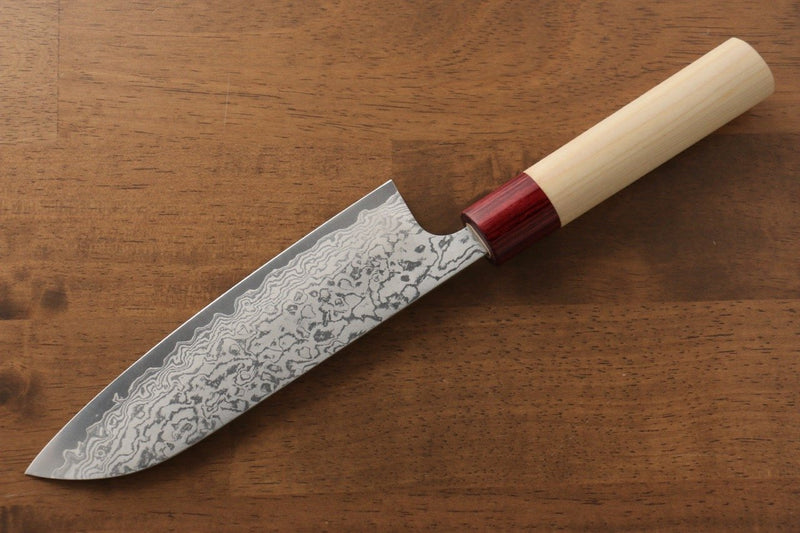 Masakage Kiri VG10 Damasco Santoku  170mm Mango de Magnolia - Japanny-SP