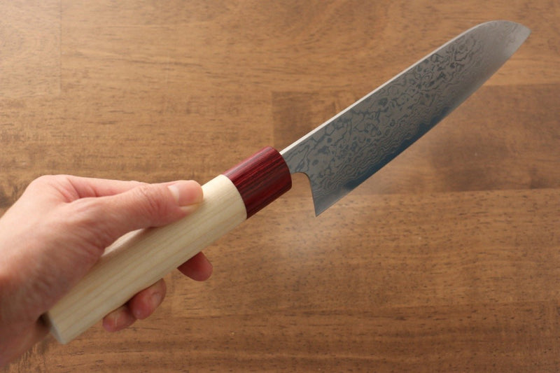 Masakage Kiri VG10 Damasco Santoku  170mm Mango de Magnolia - Japanny-SP