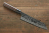 Shungo Ogata Acero Blanco No.2 Kurouchi Damasco Bunka  180mm Mango de Shitan - Japanny-SP