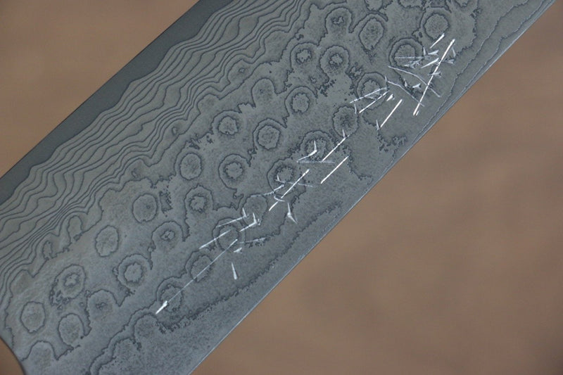 Nao Yamamoto SG2 Damasco Terminado Migaki Gyuto  180mm Mango de Cerezos Floreciendo - Japanny-SP