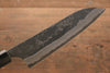 Shungo Ogata Acero Blanco No.2 Kurouchi Damasco Santoku  180mm Mango de Shitan - Japanny-SP