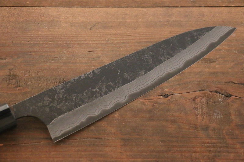 Shungo Ogata Acero Blanco No.2 Kurouchi Damasco Gyuto  210mm Mango de Shitan - Japanny-SP