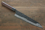 Shungo Ogata Acero Blanco No.2 Kurouchi Damasco Gyuto  240mm Mango de Shitan - Japanny-SP