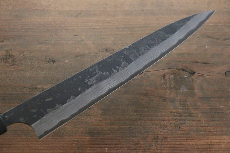 Shungo Ogata Acero Blanco No.2 Kurouchi Damasco Sujihiki  240mm Mango de Shitan - Japanny-SP