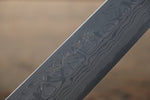 Hideo Kitaoka Acero Blanco No.2 Damasco Kiritsuke Yanagiba  240mm Mango de Shitan - Japanny-SP