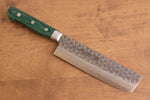 Sakai Takayuki VG10 Damasco de 17 Capas Nakiri  170mm Mango de Madera de pakka verde - Japanny-SP