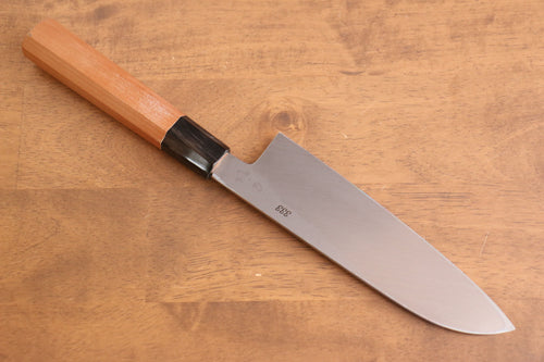 Tessen por Yamatsuka Tamahagane Damasco Santoku  165mm Mango de Cereza silvestre - Japanny-SP