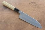 Kikuzuki Acero Blanco No.2 Kasumitogi Santoku  180mm Mango de Magnolia - Japanny-SP