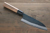 Nao Yamamoto Acero Azul No.2 Kurouchi Santoku pequeno  150mm - Japanny-SP