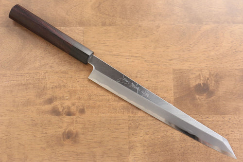 Jikko Acero Blanco No.2 Kiritsuke Yanagiba 240mm Mango de Shitan - Japanny-SP