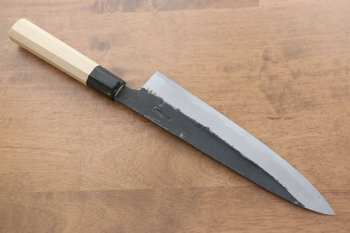 Kikuzuki Acero Blanco No.2 Terminado Negro Gyuto  240mm Mango de Magnolia - Japanny-SP