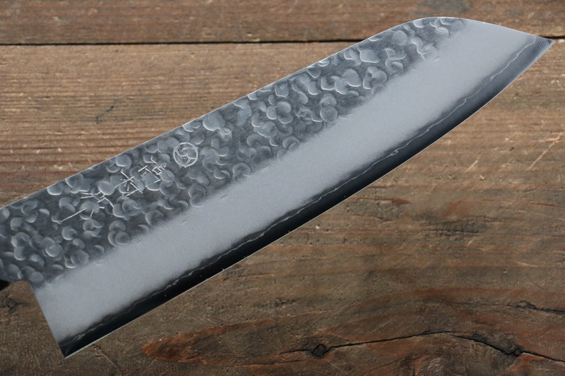 Cuchillos Takamura Acero Chromax Martillado Santoku  170mm Mango de Madera de Pakka Negra - Japanny-SP