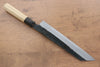 Kikuzuki Acero Blanco No.2 Terminado Negro Kiritsuke Gyuto  240mm Mango de Magnolia - Japanny-SP