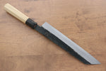 Kikuzuki Acero Blanco No.2 Terminado Negro Kiritsuke Gyuto  240mm Mango de Magnolia - Japanny-SP