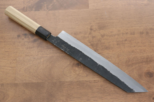 Kikuzuki Acero Blanco No.2 Terminado Negro Kiritsuke Gyuto  270mm Mango de Magnolia - Japanny-SP