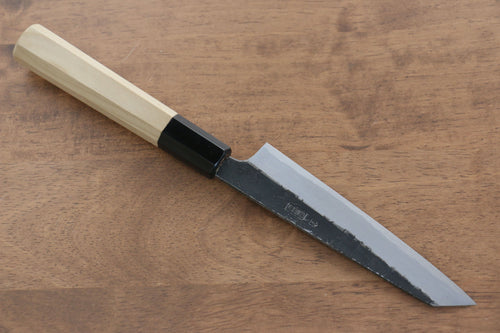 Kikuzuki Acero Blanco No.2 Terminado Negro Kiritsuke Petty, Utilitario  135mm Mango de Magnolia - Japanny-SP