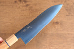 Seisuke Acero SK-85 Ion plating Santoku  180mm Mango de madera blanca - Japanny-SP