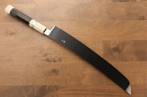 Jikko Acero de Plata No.3 Sakimaru Yanagiba 300mm Mango de Ebano con anillo - Japanny-SP