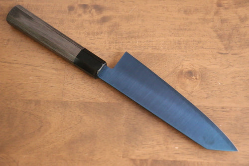 Seisuke Acero SK-85 Ion plating Kiritsuke Santoku  180mm Mango de Madera de Pakka Gris - Japanny-SP