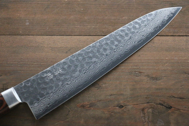 Seisuke VG10 de 17 Capas Damasco Gyuto  240mm Mango de Caoba - Japanny-SP