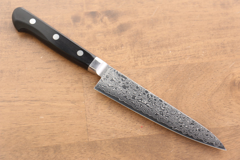 Seisuke Kagami AUS10 Damasco con Terminado de Espejo 45 Capas Petty-Utilitario 135mm Mango de Madera de Pakka Negra - Japanny-SP