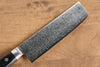 Seisuke Kagami AUS10 Damasco con Terminado de Espejo Nakiri  170mm Mango de Madera de Pakka Negra - Japanny-SP