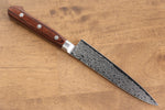 Seisuke Mokusei ZA-18 Damasco con Terminado de Espejo Petty-Utilitario  135mm Mango de Madera de Pakka Cafe - Japanny-SP