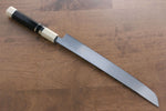 Jikko Shiko Acero Azul Sakimaru Yanagiba 270mm Mango de Ebano con doble anillo de buffalo acuatico - Japanny-SP