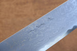 Jikko Acero Azul Damasco Kiritsuke Gyuto 210mm Mango de Ebano con doble anillo de buffalo acuatico - Japanny-SP