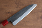 Seisuke Kurumi Acero Azul Kurouchi Santoku  165mm Mango de Nogal(doble anillo de  roja) - Japanny-SP