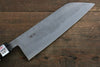 Fujiwara Teruyasu Acero Blanco No.1 Nashiji Santoku  180mm Mango de Magnolia - Japanny-SP