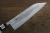 Fujiwara Teruyasu Acero Blanco No.1 Nashiji Santoku  180mm Mango de Magnolia - Japanny-SP