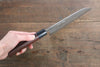 Fujiwara Teruyasu Acero Blanco No.1 Nashiji Santoku  165mm Mango de Shitan - Japanny-SP