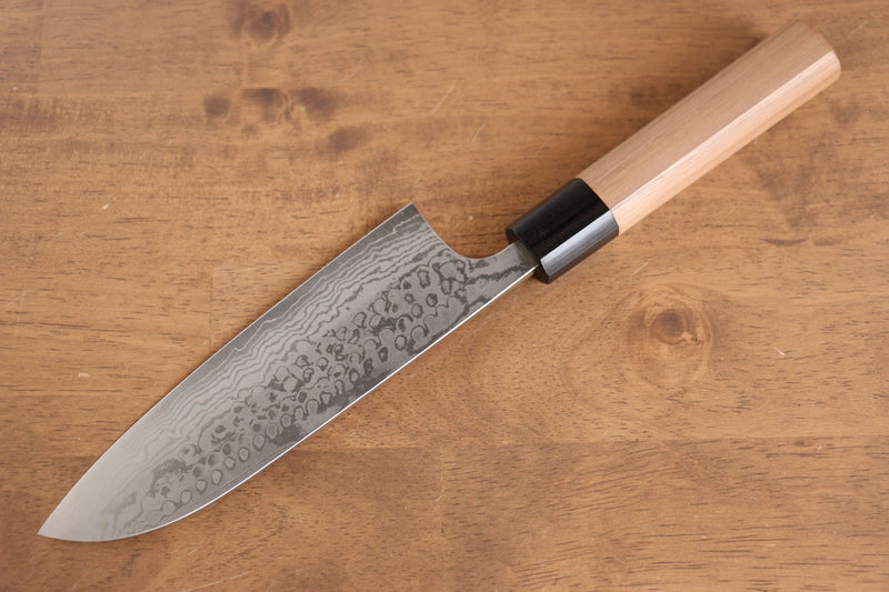 Nao Yamamoto VG10 Damasco Santoku  165mm Mango de Nogal - Japanny-SP