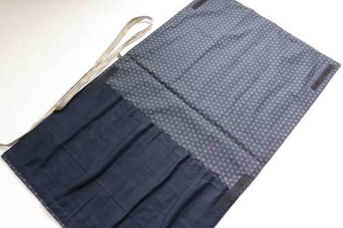 Japanese Style Knife Roll ShiroHikeshi-Ura-Konkasuri 4 Pockets - Japanny-SP