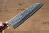 Kunihira Kokuryu VG10 Martillado Santoku  170mm Mango de Caoba - Japanny-SP