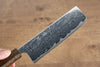 Seisuke Nami AUS10 Damasco con Terminado de Espejo Nakiri  170mm Mango de Roble - Japanny-SP