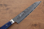 Seisuke Acero Azul No.2 Nashiji Set de cuchillo Kiritsuke Santoku&Kiritsuke Petty Japones Mango de azul marino de pakka negra - Japanny-SP