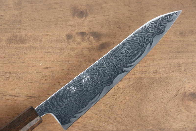 Seisuke Nami AUS10 Damasco con Terminado de Espejo Gyuto  210mm Mango de Roble - Japanny-SP