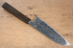 Seisuke Nami AUS10 Damasco con Terminado de Espejo Santoku  165mm Mango de Roble - Japanny-SP