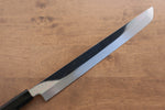 Jikko Fujisan Honyaki Acero Blanco No.3 Terminado de Espejo Sakimaru Yanagiba 300mm Mango de Madera de ebano - Japanny-SP