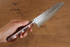 Set de Regalo Con Cuchillo Santoku Seisuke de Acero Sueco con Mango de Madera de Caoba y Toalla Negra - Japanny-SP