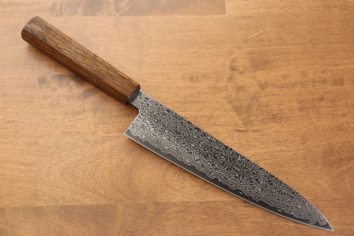 Seisuke ZA-18 Damasco con Terminado de Espejo Gyuto  210mm Mango de Roble - Japanny-SP